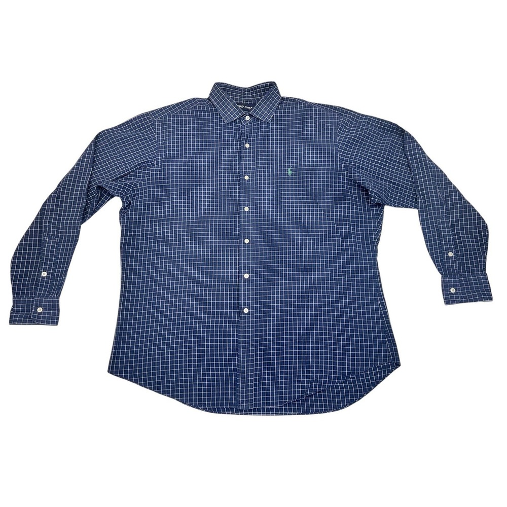 Ralph Lauren Polo Golf Men's‎ Long Sleeve Button Up Shirt Dark Blue Size XL